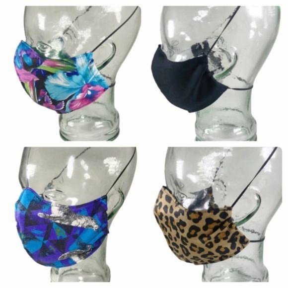 4pk Cotton Masks Leopard, Geo, Black, Trop… - Picture 9 of 9